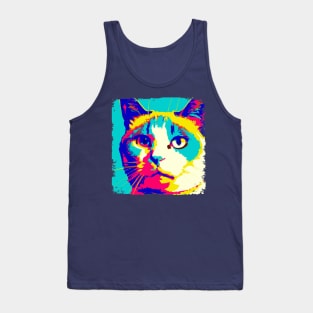 Snowshoe Pop Art - Cat Lover Gift Tank Top